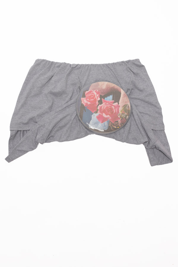 T-SHIRT LID SKIRT FLOWER in grey T-SHIRT LID SKIRT FLOWER in grey