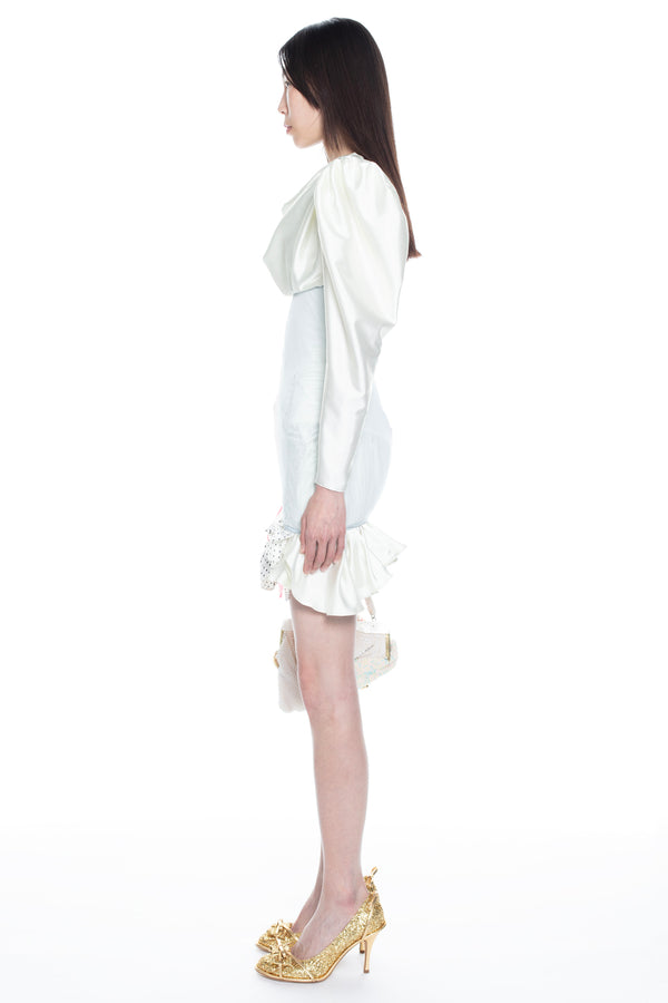 JEWELRY TIGHTS DRESS in white JEWELRY TIGHTS DRESS in white
