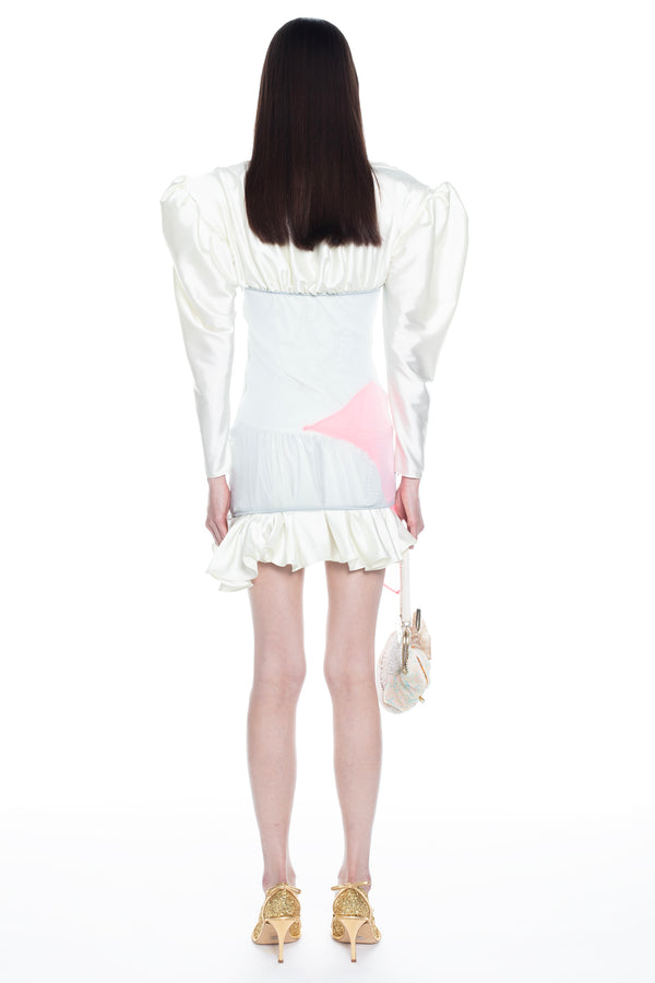 JEWELRY TIGHTS DRESS in white JEWELRY TIGHTS DRESS in white