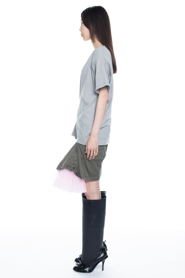 PINNED T-SHIRT in heather grey PINNED T-SHIRT in heather grey
