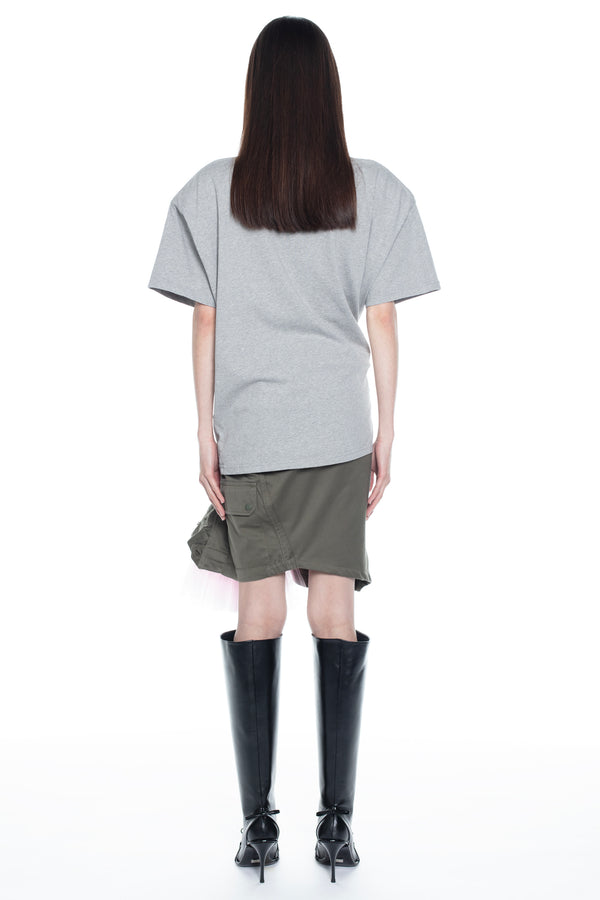 PINNED T-SHIRT in heather grey PINNED T-SHIRT in heather grey