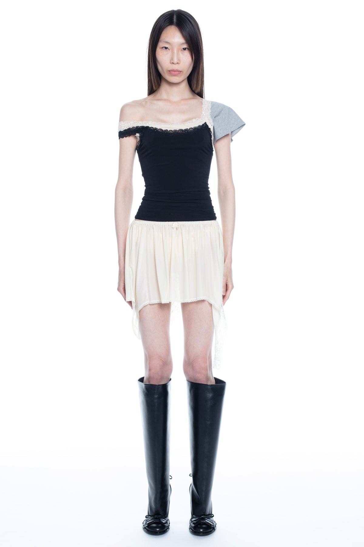 DOUBLE TANK TOP in black