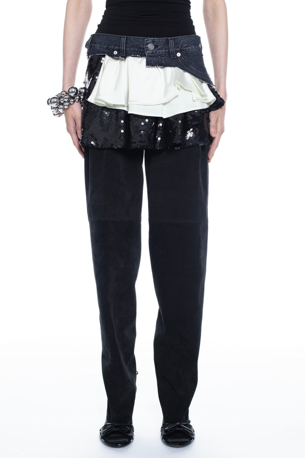 SEQUIN TRIPLE SKIRT in black SEQUIN TRIPLE SKIRT in black