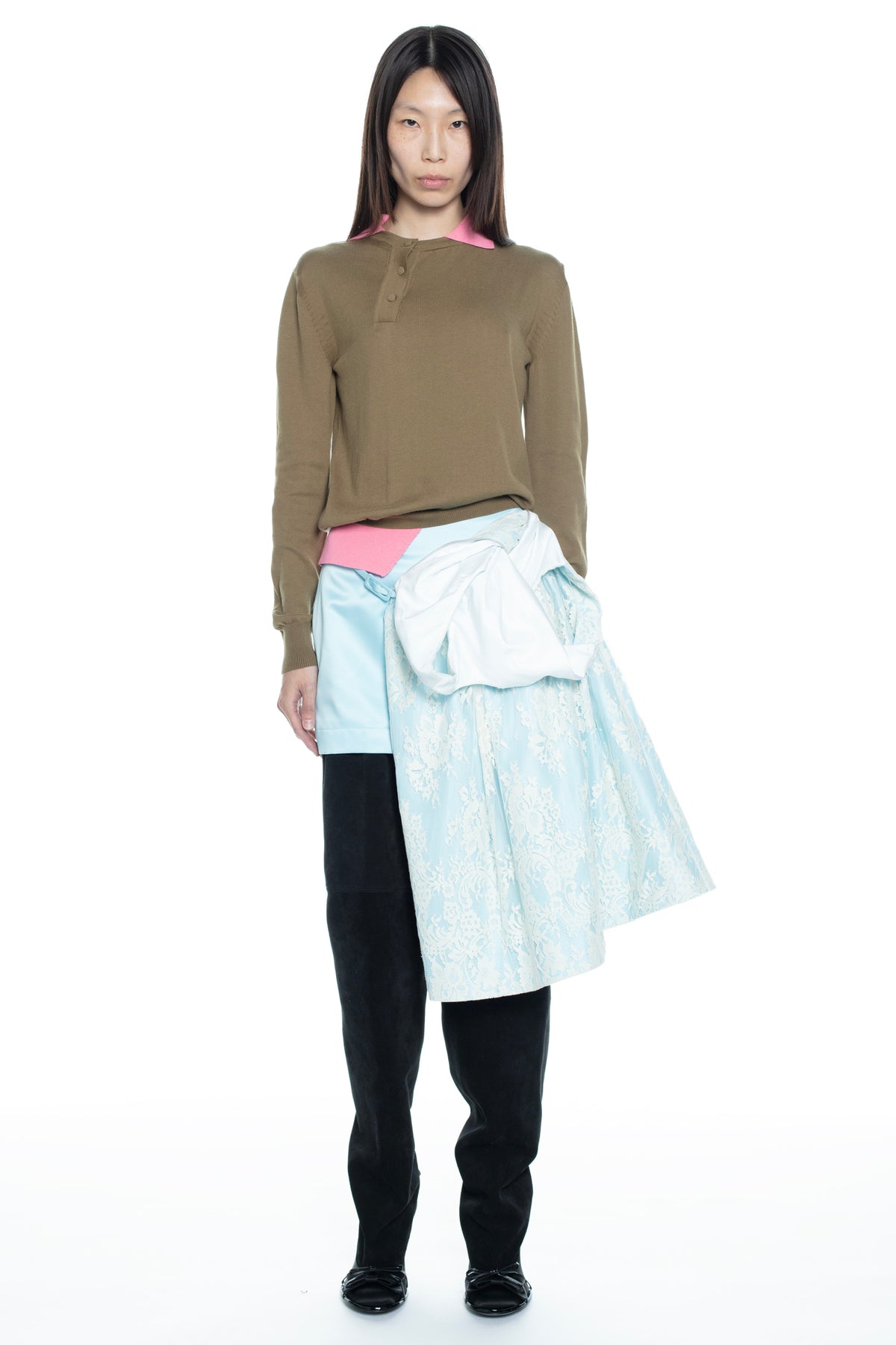 TILTED DISPLAY SKIRT in blue