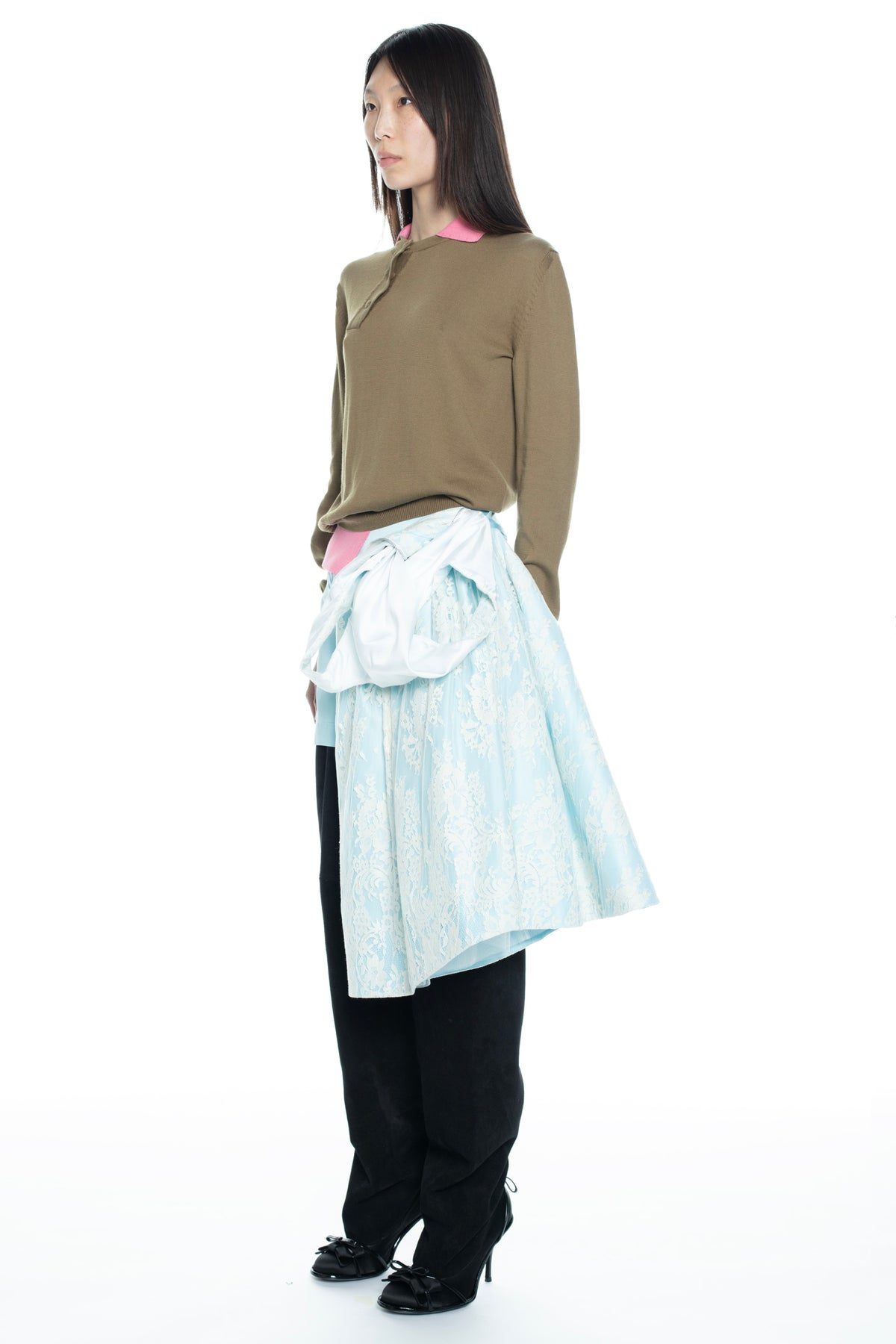 TILTED DISPLAY SKIRT in blue