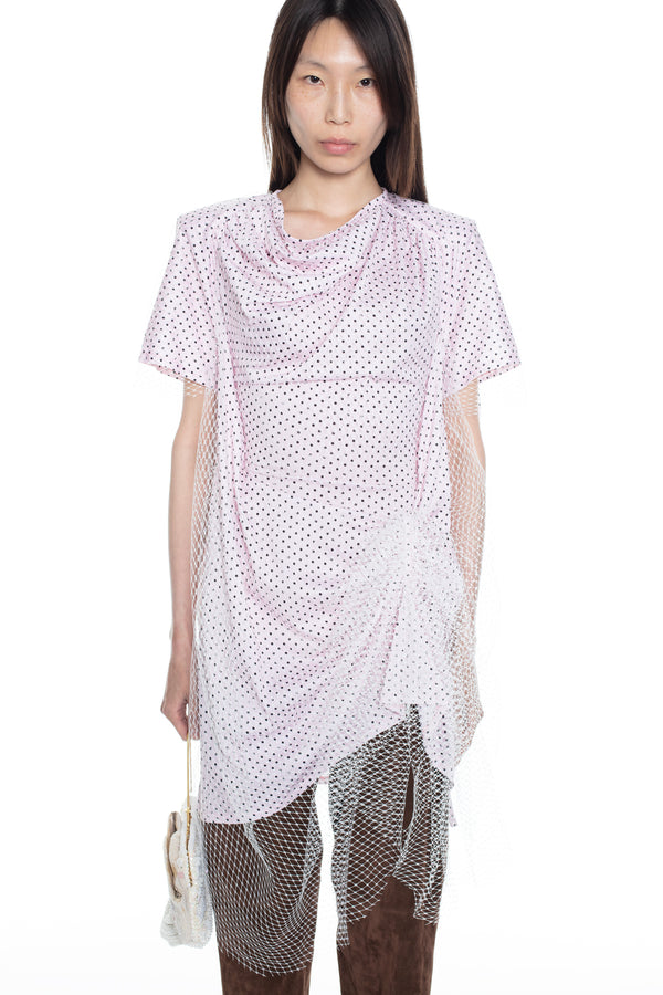 CINCHED PYJAMA DRESS in pink CINCHED PYJAMA DRESS in pink