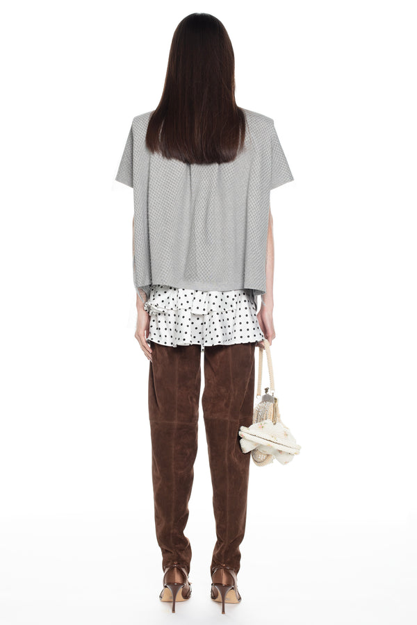 CINCHED T-SHIRT in heather grey CINCHED T-SHIRT in heather grey