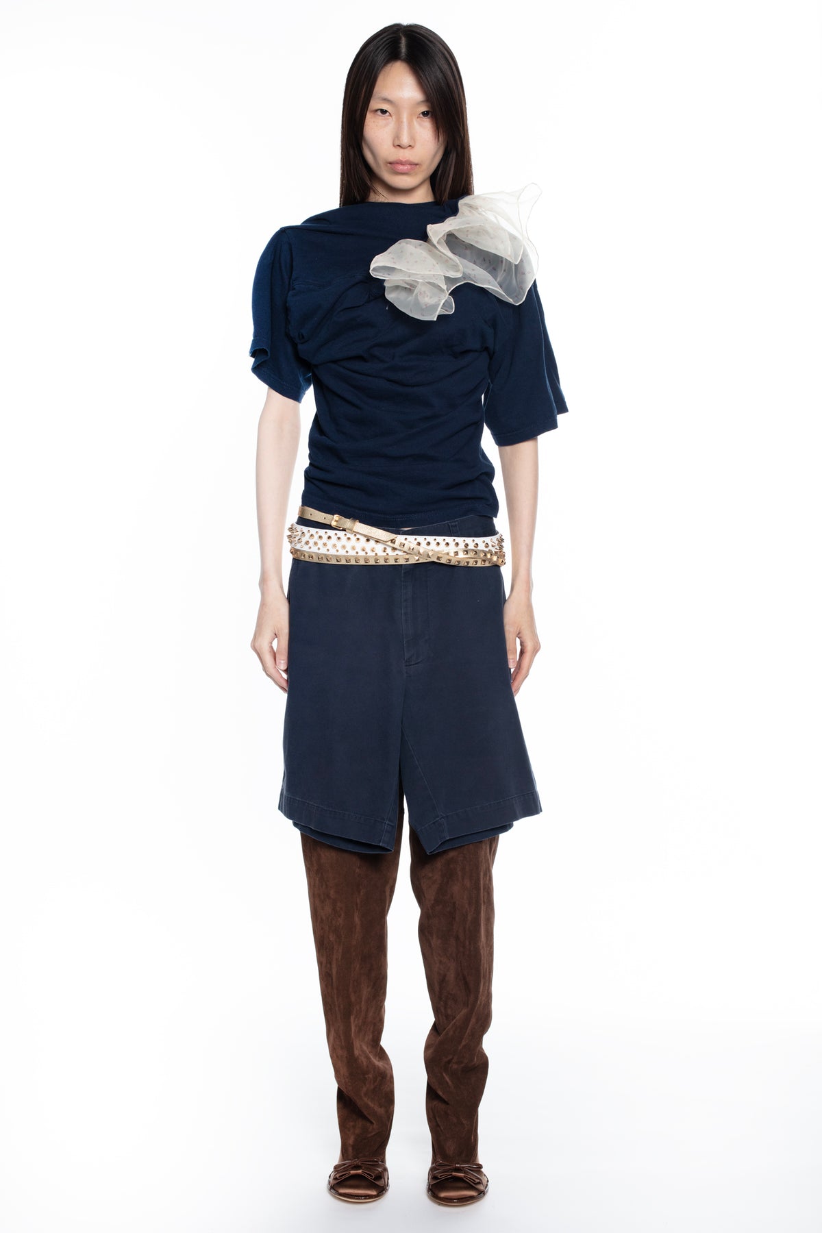 REVERSIBLE CARGO SKIRT in navy