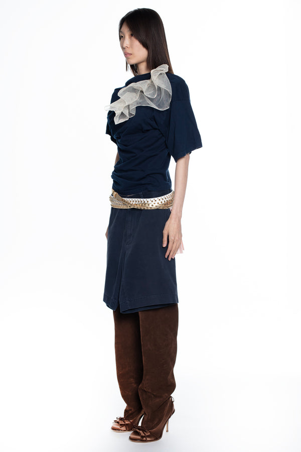 TWISTED NIGHTGOWN T-SHIRT in navy TWISTED NIGHTGOWN T-SHIRT in navy