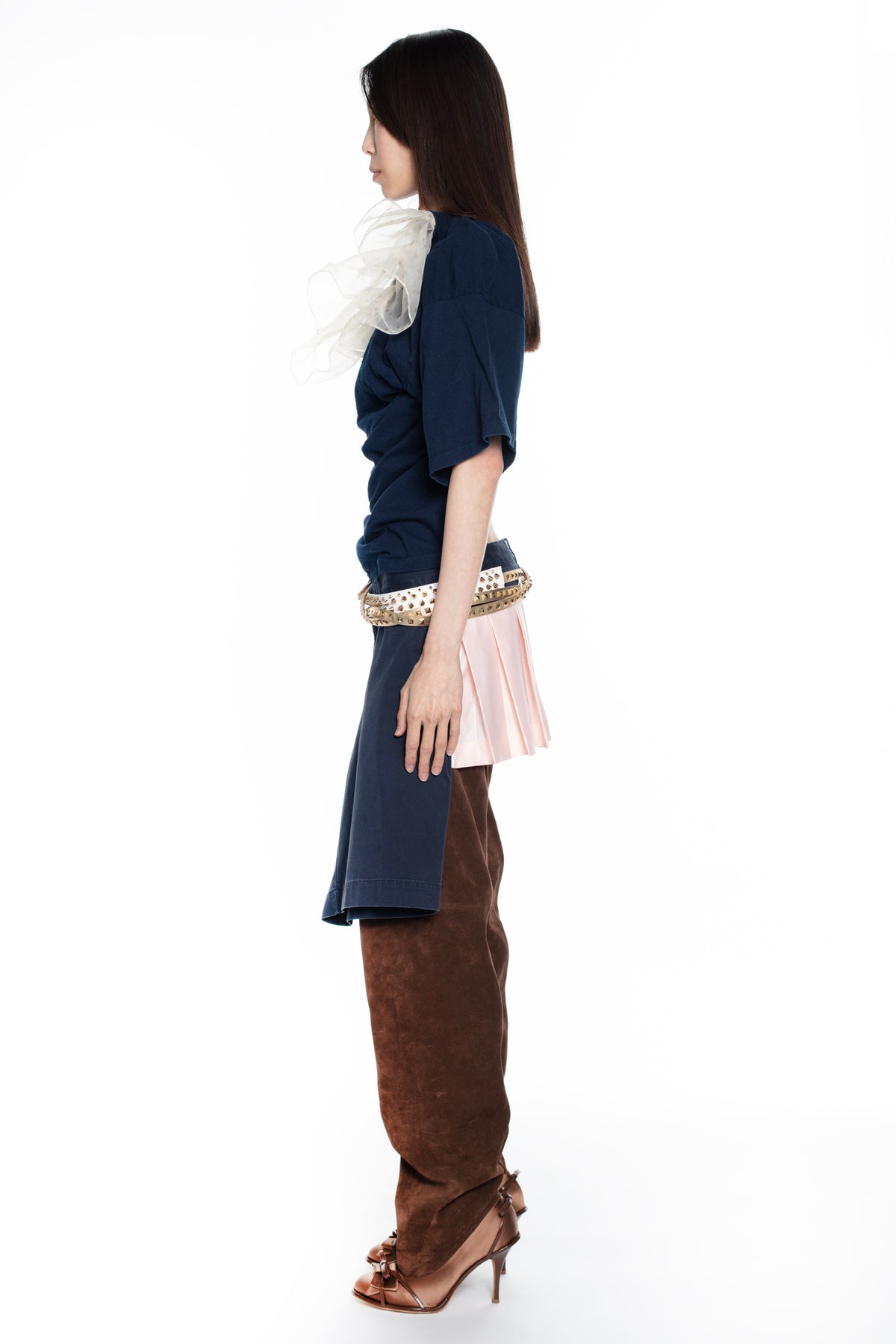 REVERSIBLE CARGO SKIRT in navy
