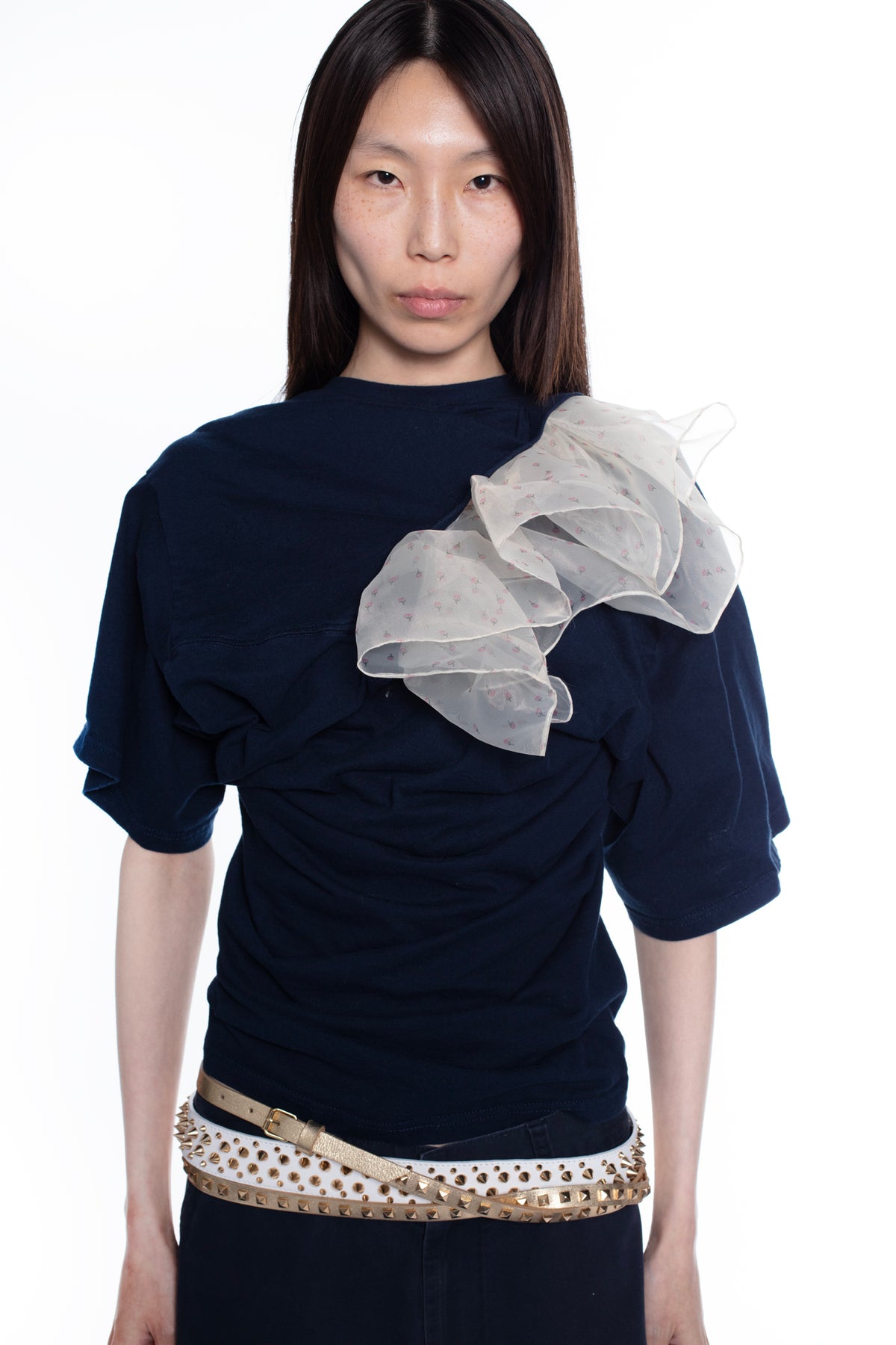 TWISTED NIGHTGOWN T-SHIRT in navy