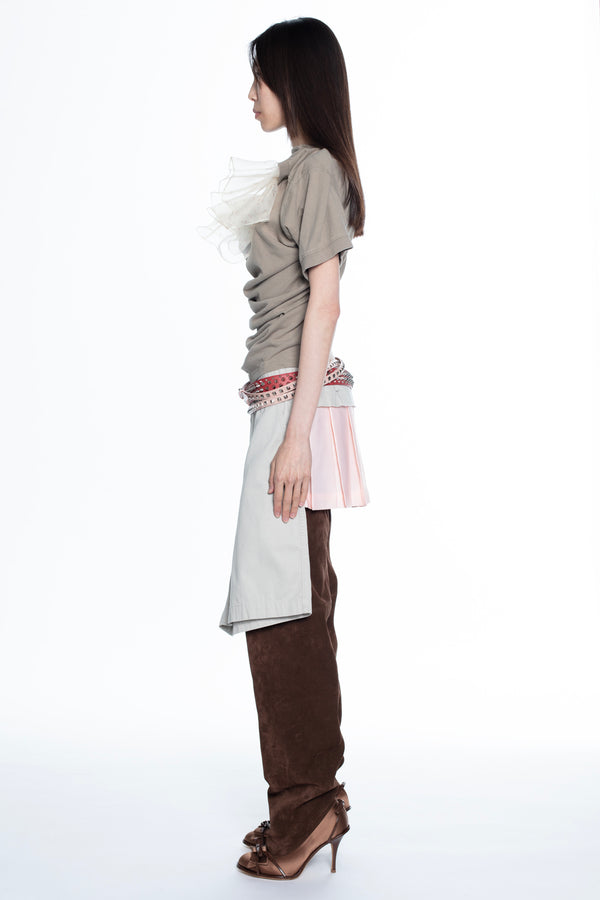 REVERSIBLE CARGO SKIRT in beige REVERSIBLE CARGO SKIRT in beige