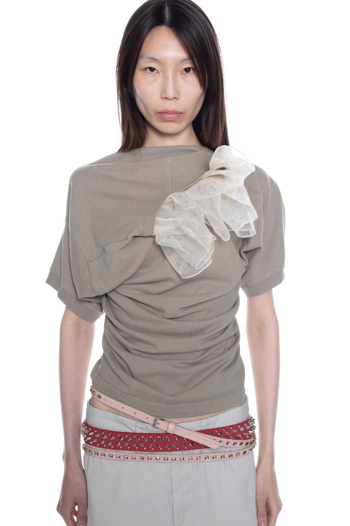 TWISTED NIGHTGOWN T-SHIRT in army