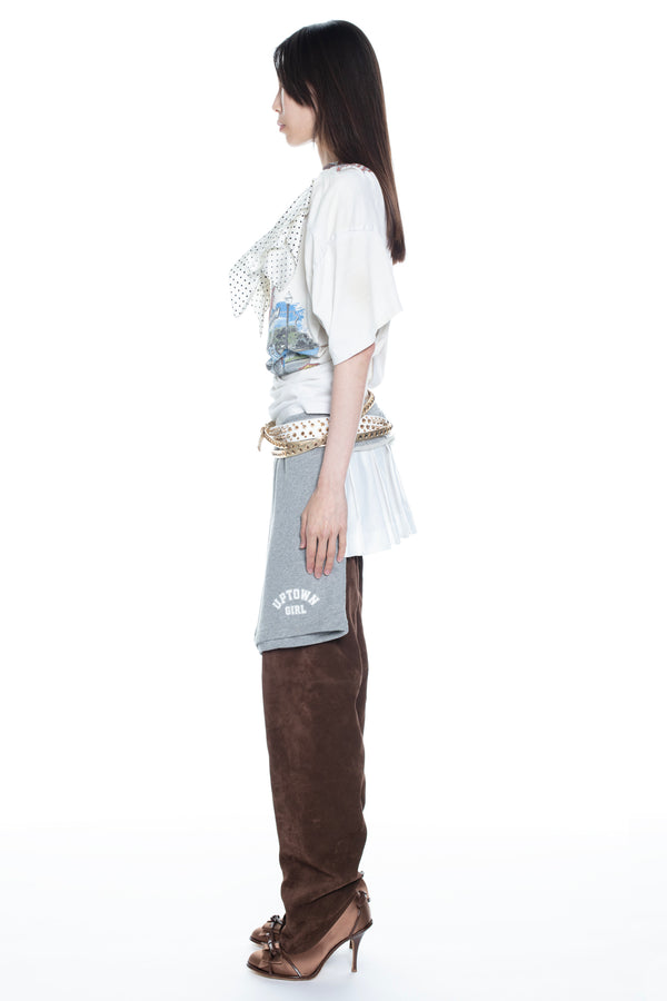 TWISTED FOULARD T-SHIRT in white TWISTED FOULARD T-SHIRT in white