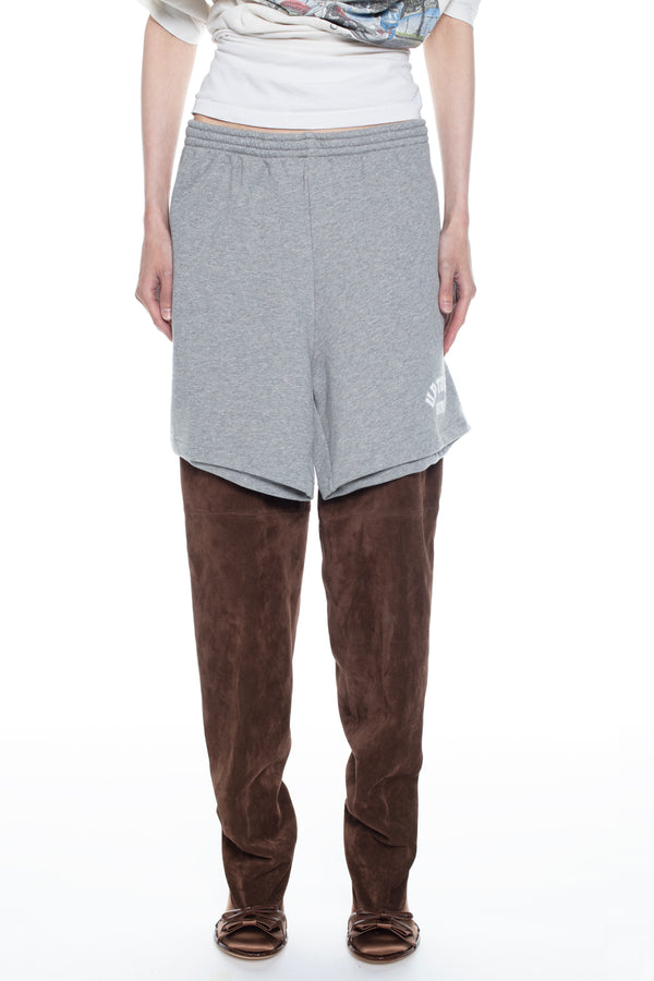 REVERSIBLE SWEATSHORT SKIRT in heather grey REVERSIBLE SWEATSHORT SKIRT in heather grey