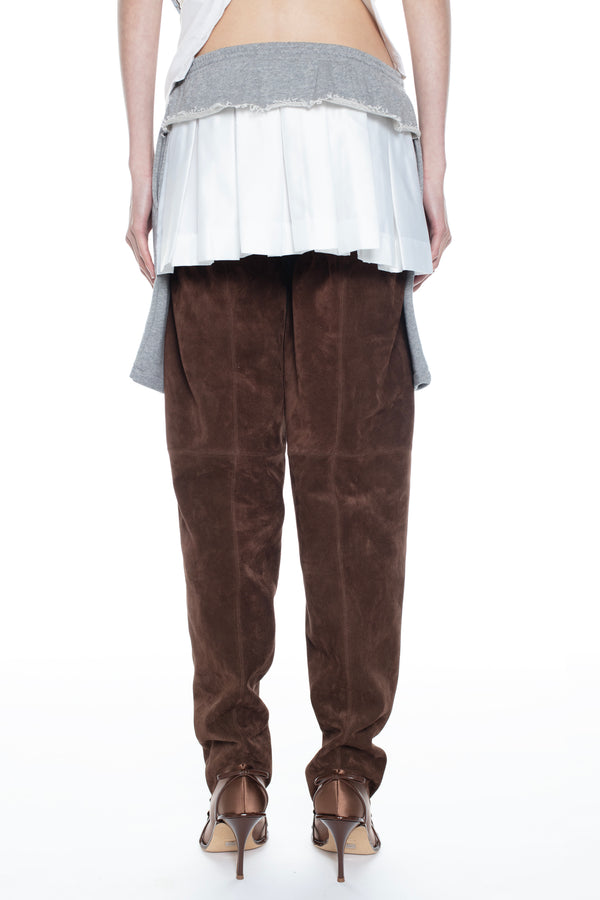 REVERSIBLE SWEATSHORT SKIRT in heather grey REVERSIBLE SWEATSHORT SKIRT in heather grey