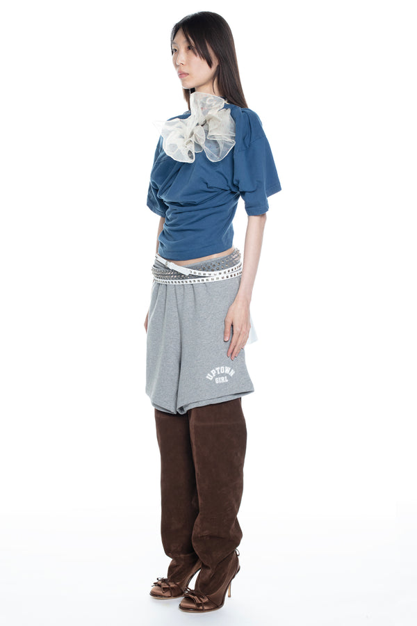 TWISTED NIGHTGOWN T-SHIRT in blue TWISTED NIGHTGOWN T-SHIRT in blue