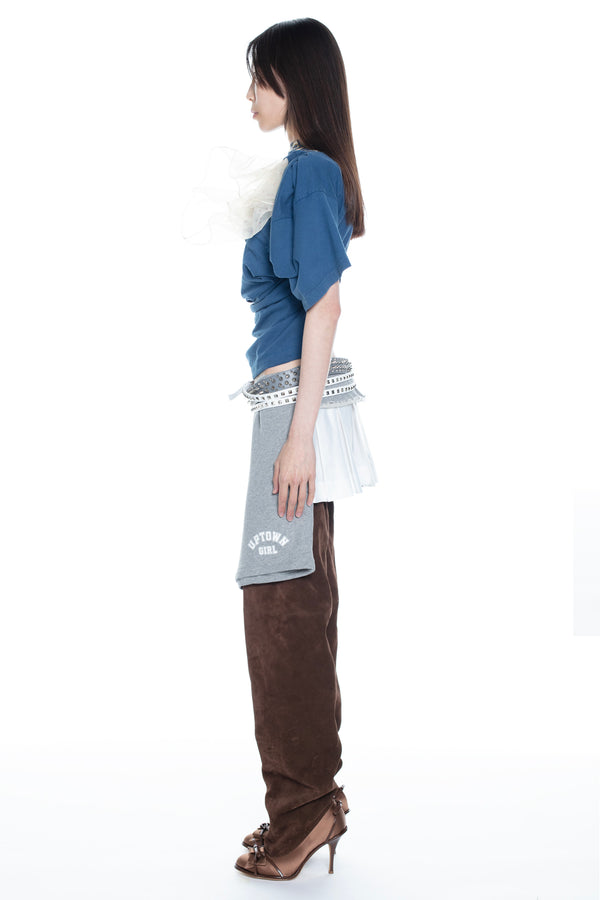 TWISTED NIGHTGOWN T-SHIRT in blue TWISTED NIGHTGOWN T-SHIRT in blue