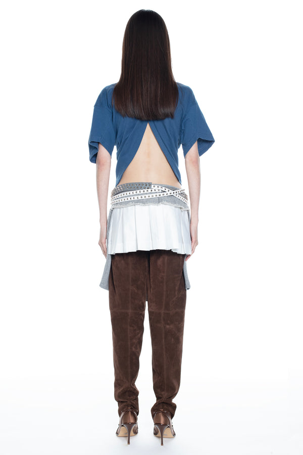 TWISTED NIGHTGOWN T-SHIRT in blue TWISTED NIGHTGOWN T-SHIRT in blue