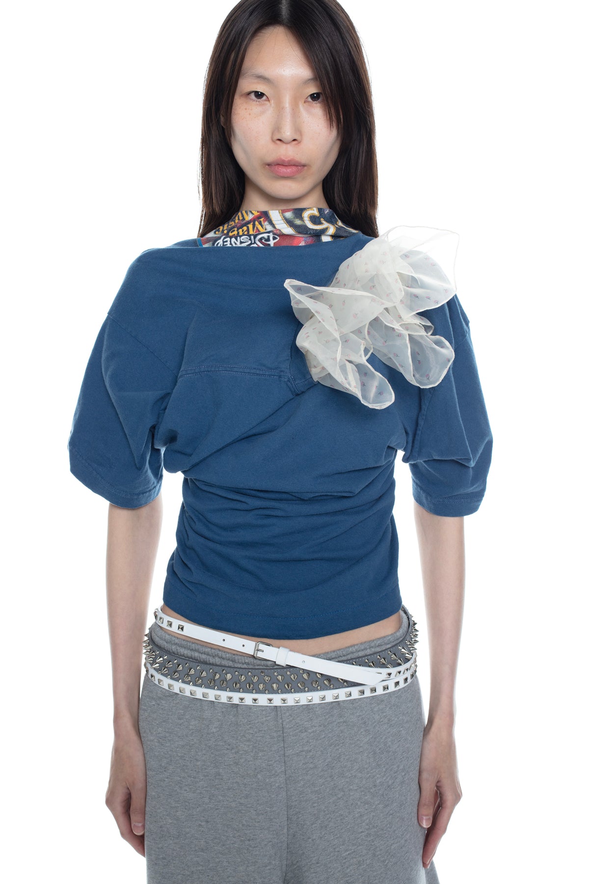TWISTED NIGHTGOWN T-SHIRT in blue