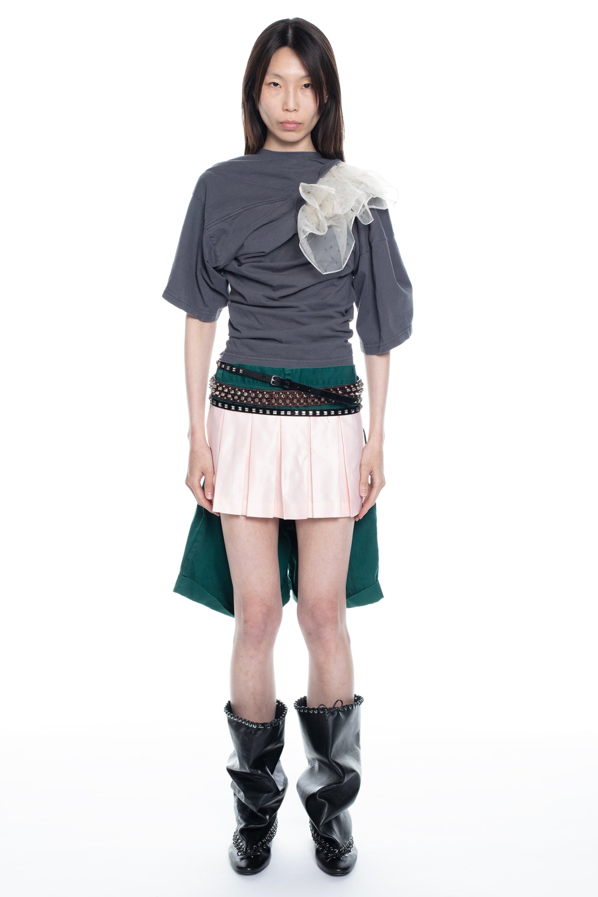 REVERSIBLE CARGO SKIRT in green