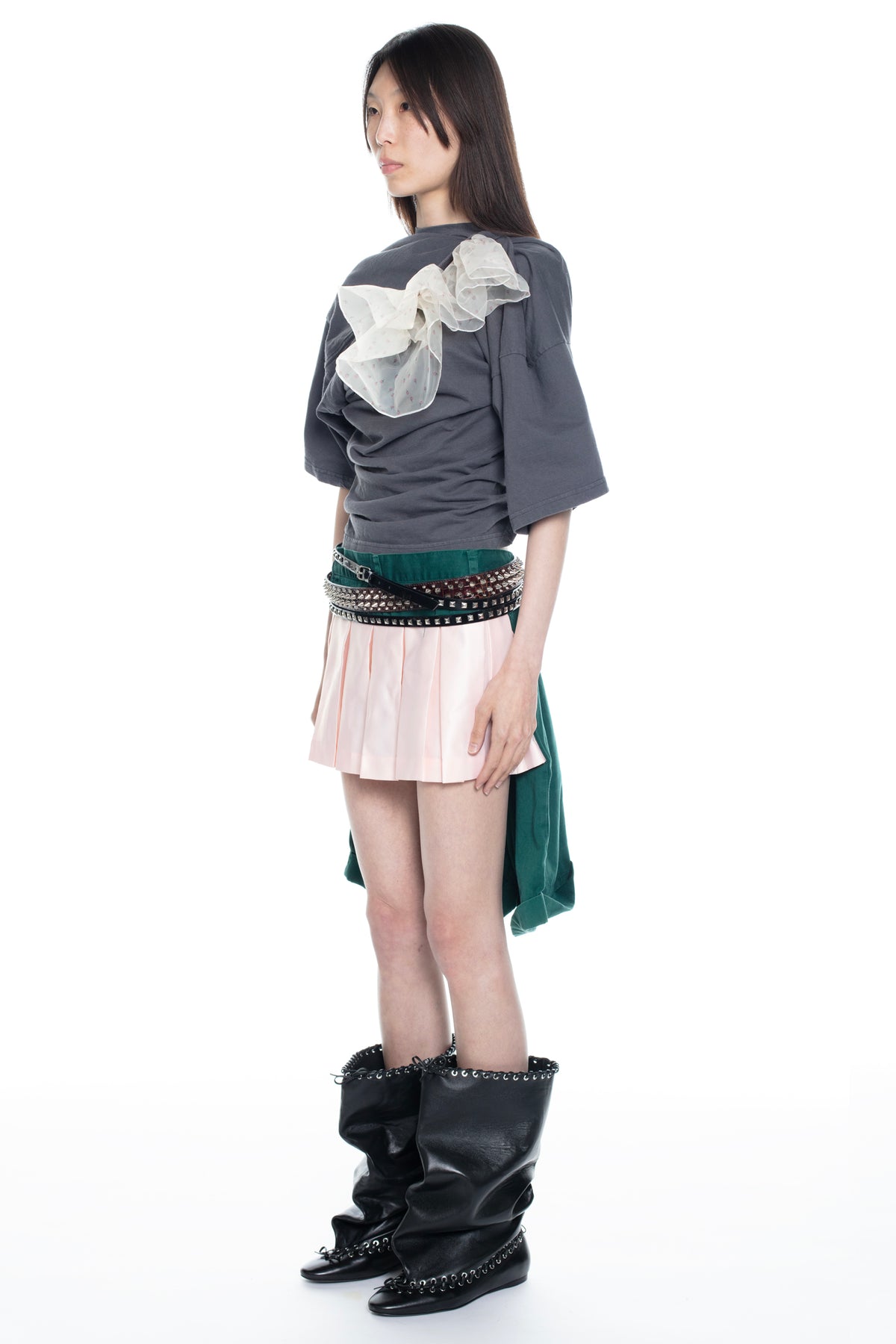 REVERSIBLE CARGO SKIRT in green