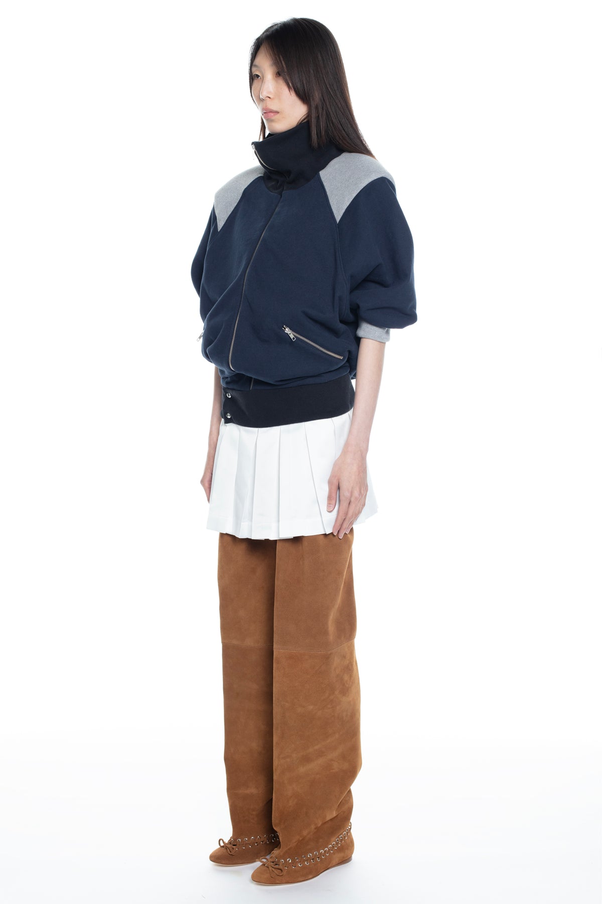 BOMBER DRESS in navy
