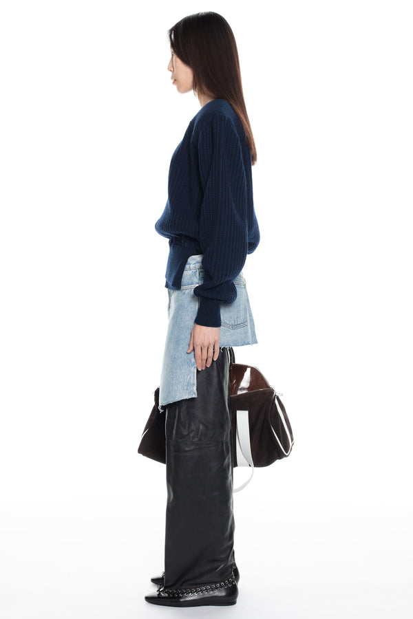 DISPLAY DENIM SKIRT in blue DISPLAY DENIM SKIRT in blue