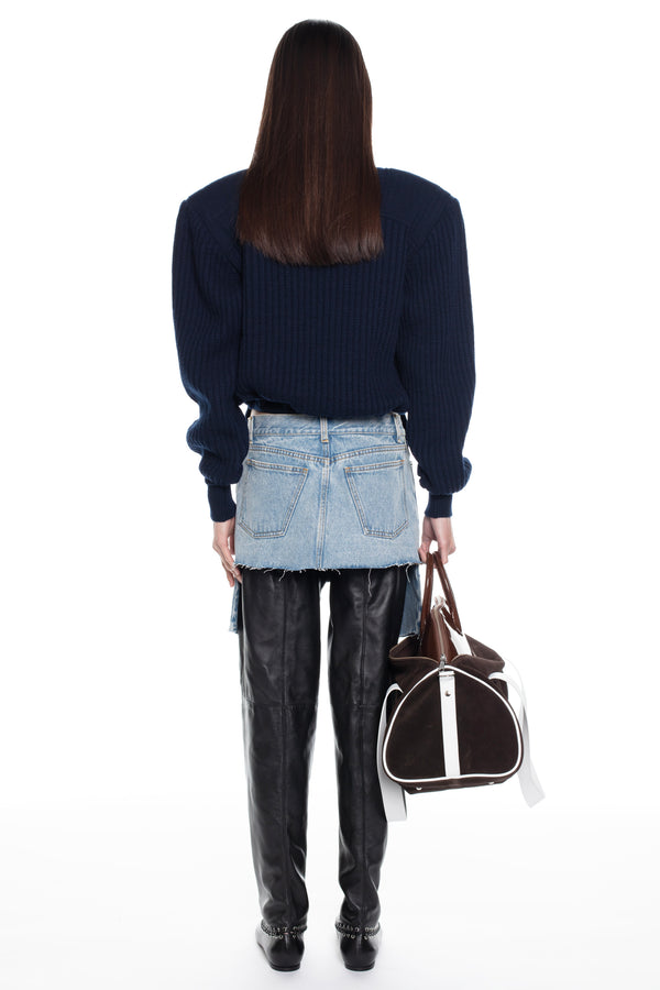 DISPLAY DENIM SKIRT in blue DISPLAY DENIM SKIRT in blue
