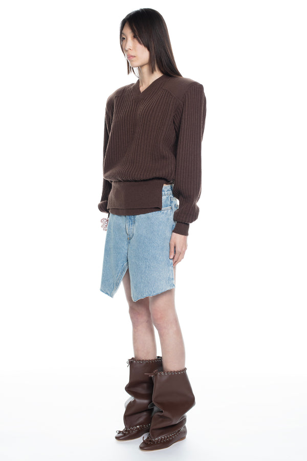 DISPLAY ARMY SWEATER in brown DISPLAY ARMY SWEATER in brown