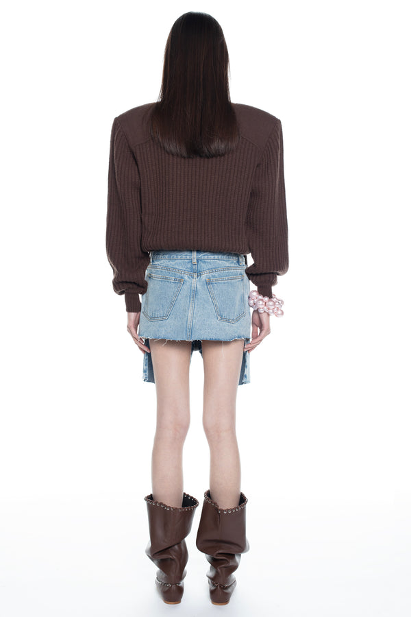 DISPLAY ARMY SWEATER in brown DISPLAY ARMY SWEATER in brown