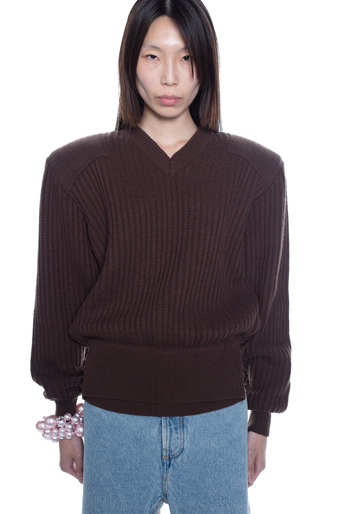 DISPLAY ARMY SWEATER in brown