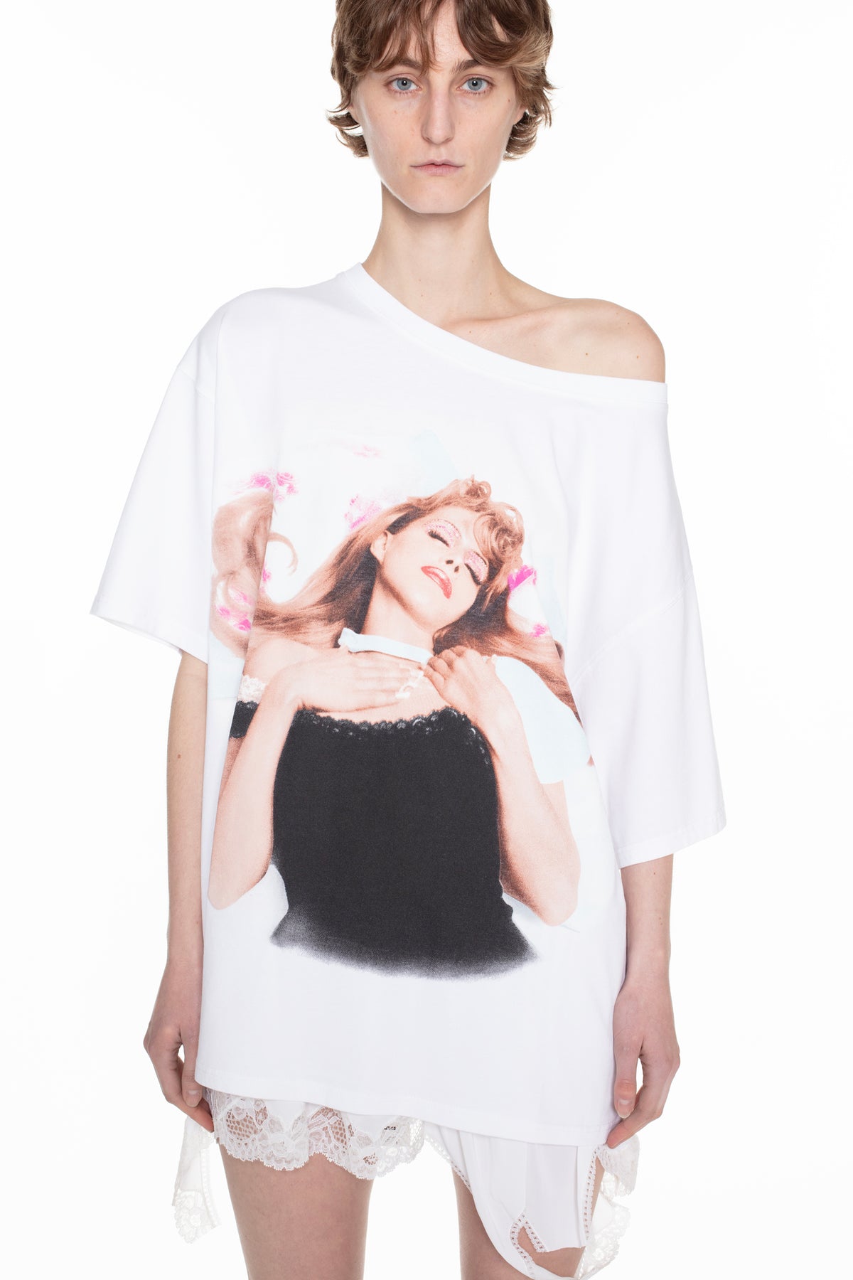 ALLINA SLEEPING T-SHIRT in white