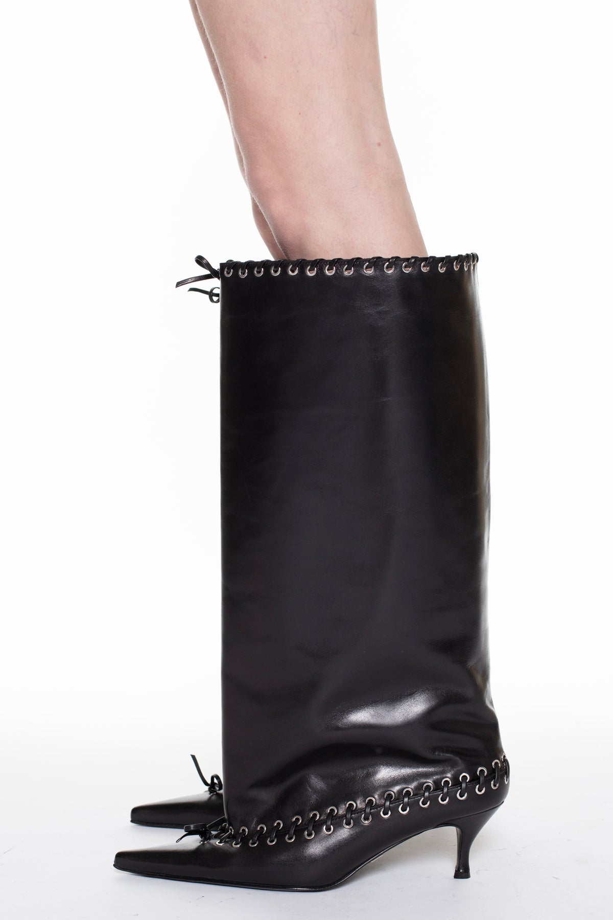 LEVEL BOOT, KNEE HIGH in black nappa