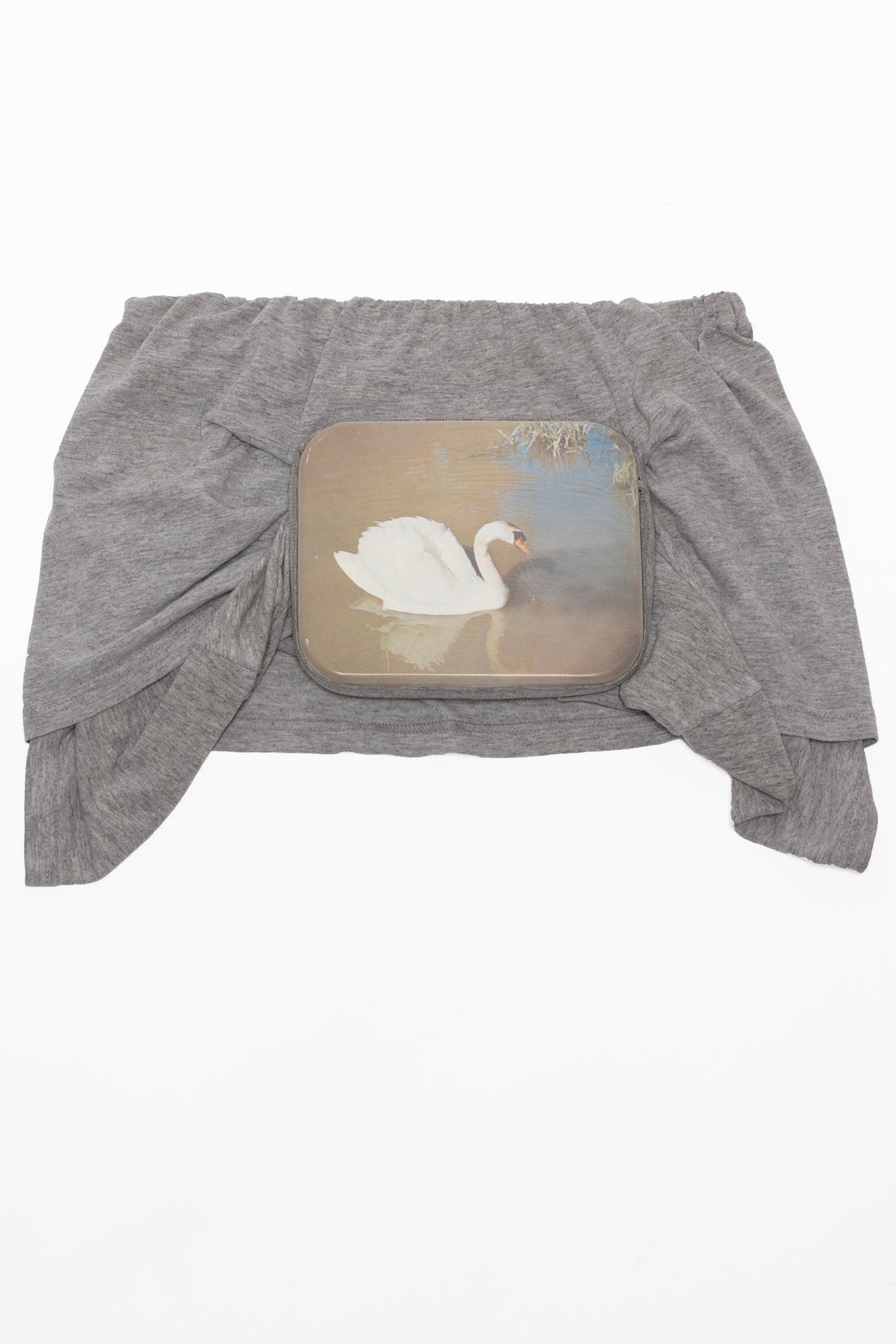 T-SHIRT LID SKIRT SWAN in grey