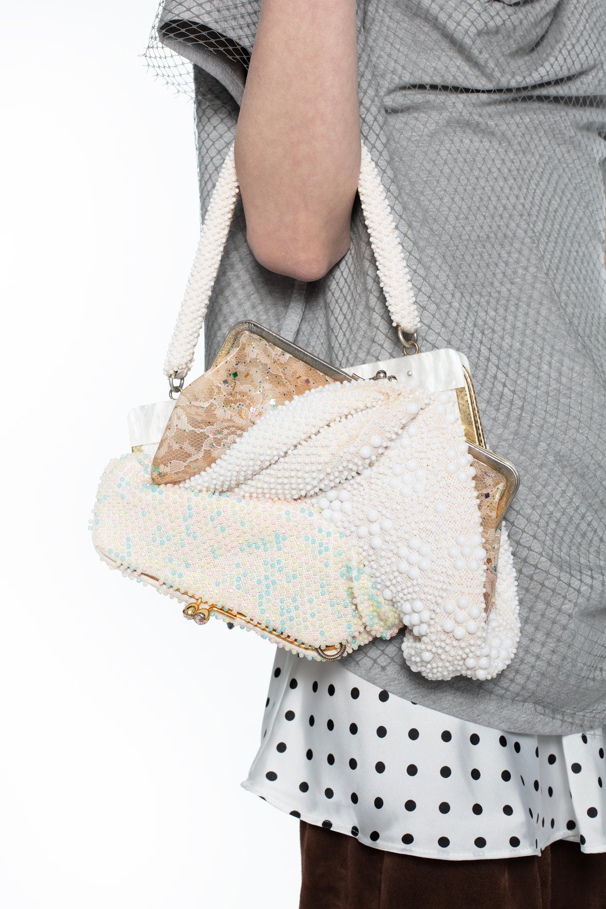 DOLLY BAG in cream and pastel